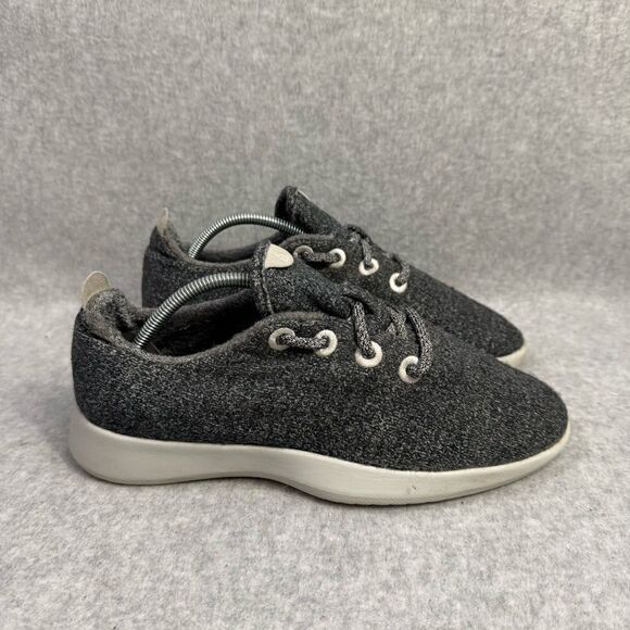 Allbirds Wool Runners Women’s Size 9 Grey White Low Top Casual Everyday Sneakers - Picture 4 of 9